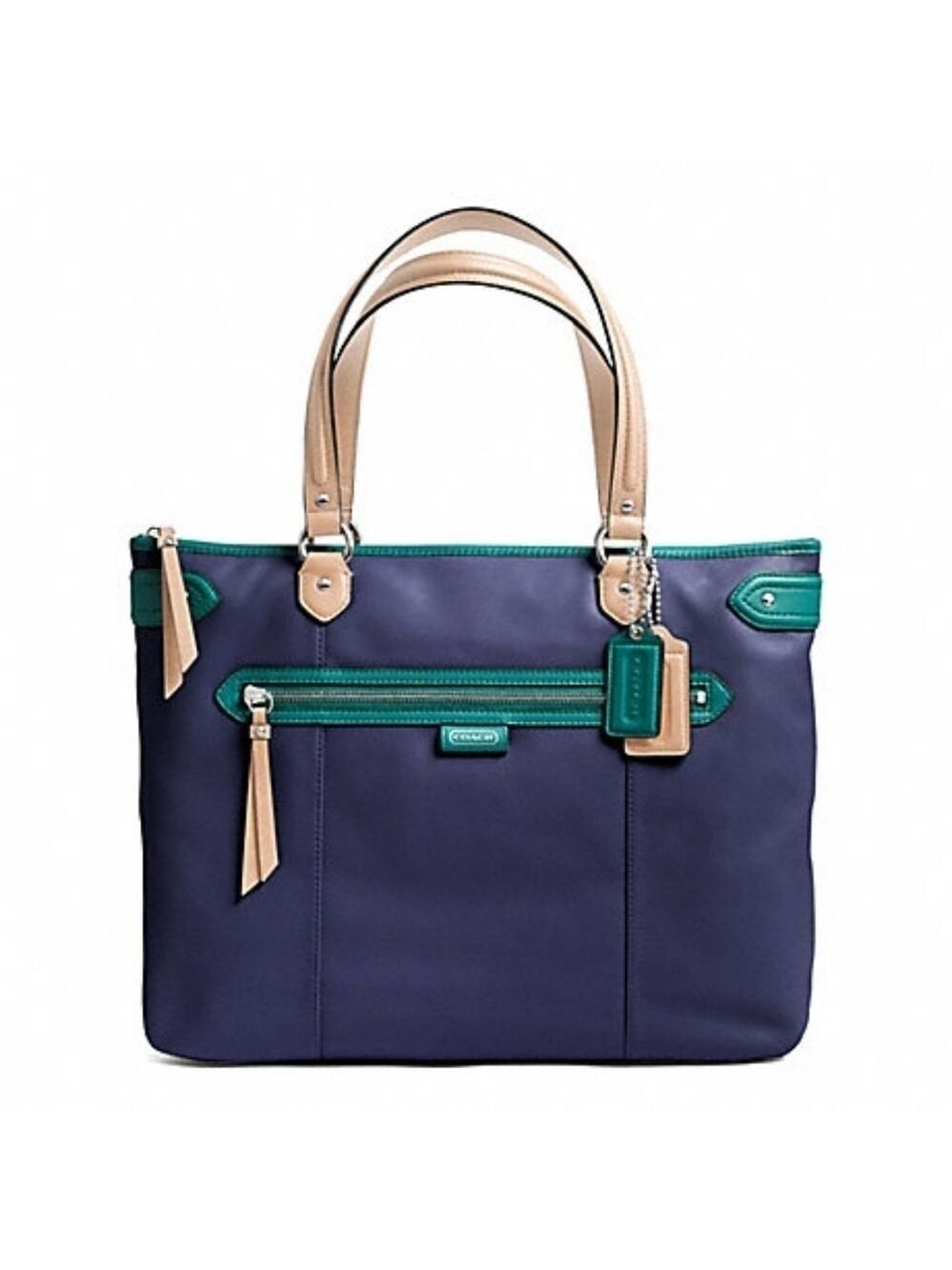 DAISY SPECTATOR LEATHER EMMA TOTE (COACH F23922)